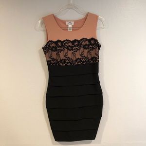Lace top cocktail dress